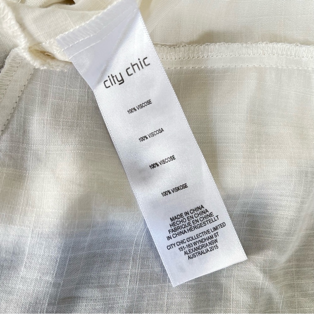 City Chic | Evans White Ruffle Hem Wrap Mini Dress - Picture 7 of 7